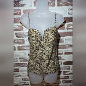 Leopard Print Spaghetti Strap Top